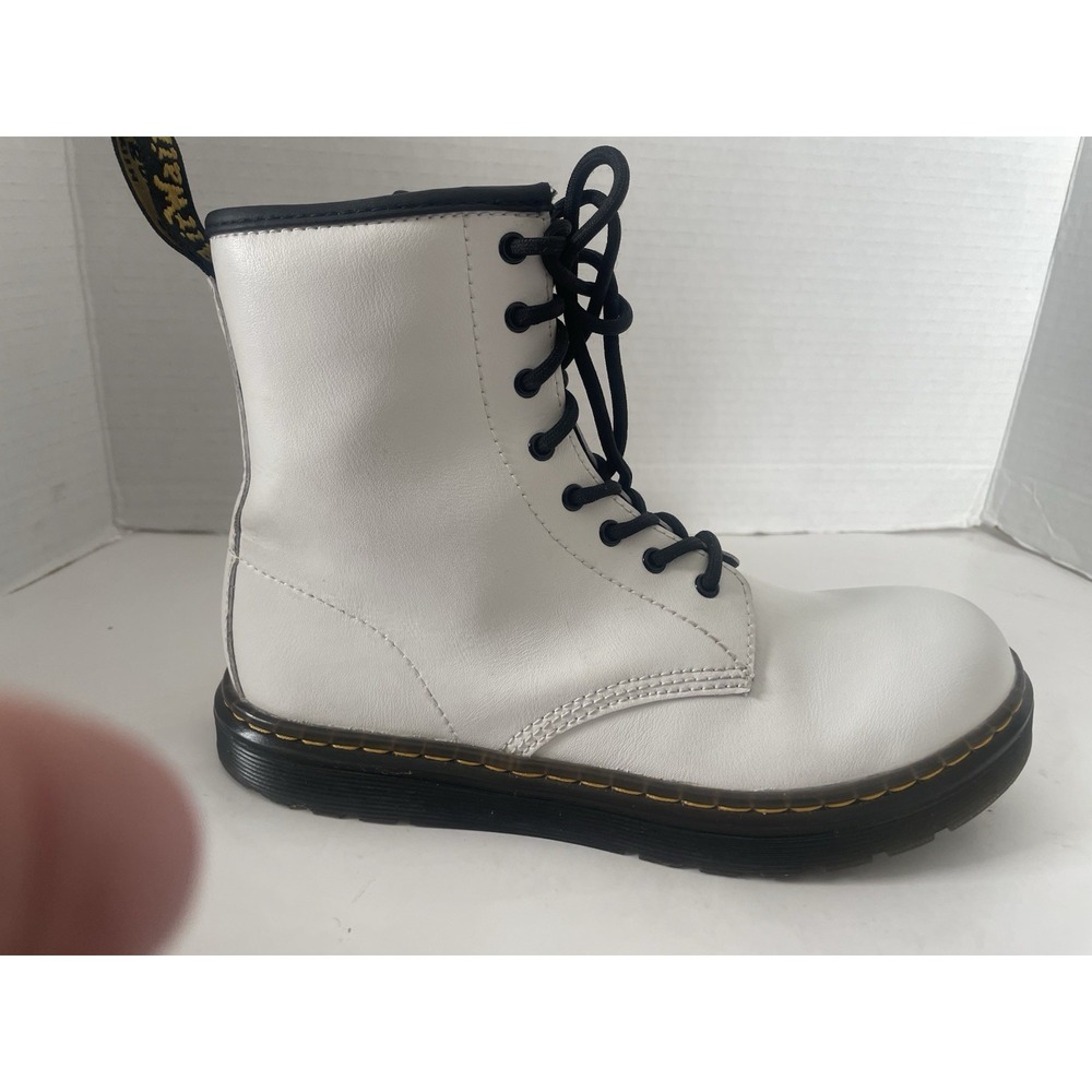 Doc Martens Luana White Leather Combat Boots Women's US Women's 6 Men's 5 - Picture 3 of 10